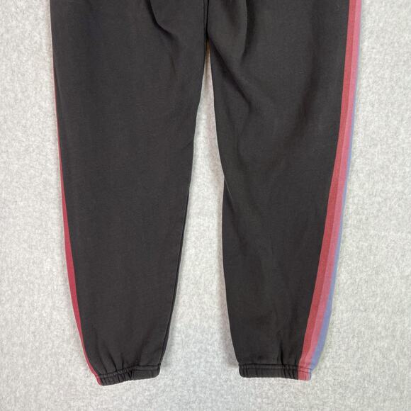 Marine Layer Washed Black Stripe Anytime Fleece Sweatpants Size Small - Picture 7 of 13